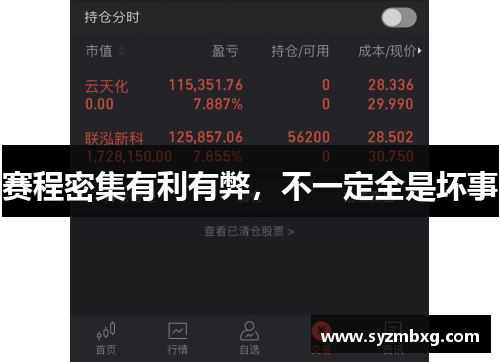 赛程密集有利有弊，不一定全是坏事